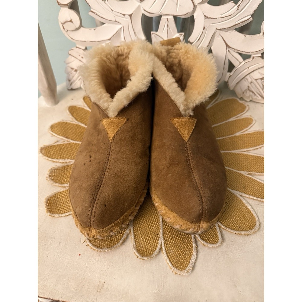 LL‎ Bean Womens Wicked Good Slippers size 9 Classic Brown Shearling Lined